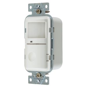 HUBBELL WIRING DEVICE-KELLEMS WS2000W Occupancy/VACancy Sensor Switch, Passive Infrared, 120/277VAC, White | AB7KKX 23NY61