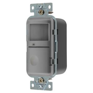 HUBBELL WIRING DEVICE-KELLEMS WS2000GY Occupancy/VACancy Sensor Switch, Passive Infrared, 120/277VAC, Gray | AF9APC 29RX22