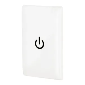 HUBBELL WSS1PW Touch Switch Face Plate, Blank, Plastic, White, 0 Outlet Openings, 0 Switch Openings | CR4GAH 799KY7