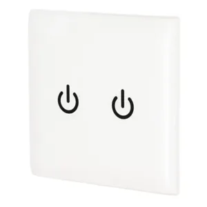 HUBBELL WSS2PW Touch Switch Face Plate, Blank, Plastic, White, 0 Outlet Openings, 0 Switch Openings | CR4GAJ 799KY8