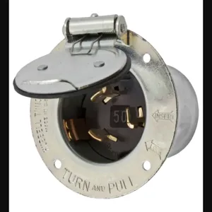 HUBBELLOCK HBL3768 Locking Flanged Inlet 600v 50a 3p 4w | AC8QLT 3D734