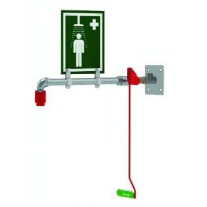 HUGHES SAFETY 23GSH Unheated Emergency Safety Shower, Galvanised Pipe, Pull Handle | CE7PVT 30079