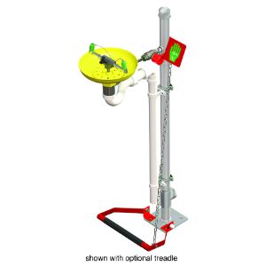 HUGHES SAFETY 75GP Eye/Face Wash, Pedestal Mount, Open ABS Bowl, Galv. Pipe | CE7PUY 30001