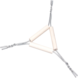 HUMBOLDT H-23870 Triangle, Iron Wire Galvanized With plain clay pipe stem, 2-1/2 Inch | CL6PKE