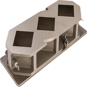 HUMBOLDT H-2808 Cement Cube Mold, 2 Inch Size, Diagonal Configuration, Stainless Steel | CL6QQK
