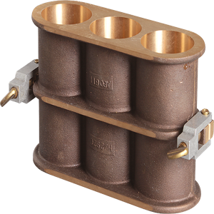HUMBOLDT H-2920 Concrete Cylinder Mold, 51 x 102mm, 3-Gang, Bronze | CL6QCD