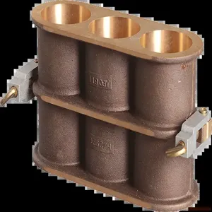 HUMBOLDT H-2920 Concrete Cylinder Mold, 51 x 102mm, 3-Gang, Bronze | CL6QCD