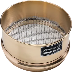 HUMBOLDT H-3912FS200 Standard Sieve, 12 Inch Dia., No. 200 Brass Frame Stainless Mesh, 3 Inch Full Height Frame | CL6QBF