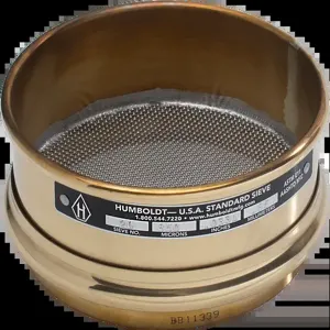 HUMBOLDT H-3913FS20 Standard Sieve, 3 Inch Dia., 1 Inch Height Frame, 20 Size, Brass Frame, Stainless Mesh | CL6LRR