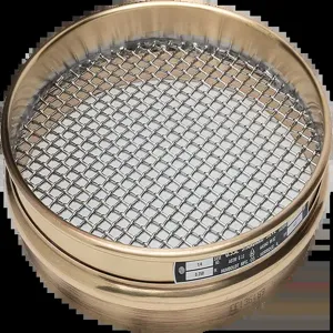 HUMBOLDT H-3920FS50 Standard Sieve, 8 Inch Dia., 2 Inch Height Frame, 50 Size, Brass Frame, Stainless Mesh | CL6LTN