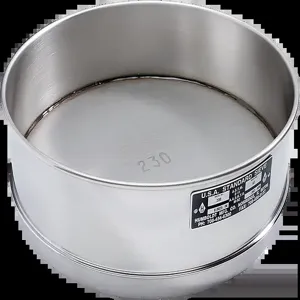 HUMBOLDT HC-3912FSS325 Calibration Sieve, 12 Inch Dia., 75mm Height, No. 325, Stainless Frame, Stainless Mesh | CL6QBK