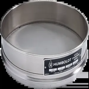 HUMBOLDT HI-3920FSS4 Inspection Sieve, 8 Inch Dia., 50mm Height, No. 4, Stainless Frame, Stainless Mesh | CL6QBL