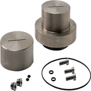 HUMBOLDT HM-4188.14SS Top Cap/Base Set, 1.4 Inch Size, Stainless Steel | CL6MLA