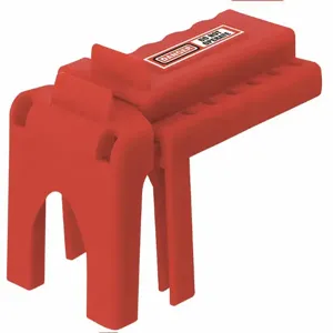 HUSQVARNA 45MZ61 Ball Valve Lockout, Polyurethane, Red, 3 1/2 Inch Height, 5 1/2 x 3 Inch Size | CH6TBF