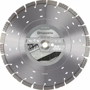 HUSQVARNA 534973220 Diamond Saw Blade, 14 Inch Blade Dia, 1 Inch Arbor Size, Wet/Dry, Better, Segmented | CR4GVH 807ZN8