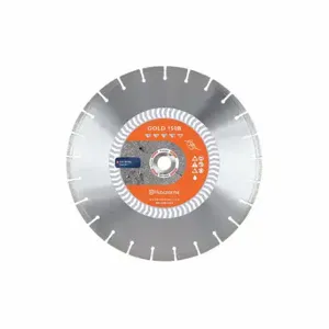 HUSQVARNA Banner Black 500 B-R Diamond Saw Blade, 24 Inch Blade Dia, 1 Inch Arbor Size, Wet, Better, Segmented | CR4GVY 18G354