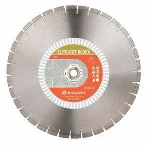 HUSQVARNA Elite Cut Block 20 Diamond Saw Blade, 20 Inch Blade Dia, 1 Inch Arbor Size, Wet/Dry, For Masonry Saws | CR4GVX 53DT46