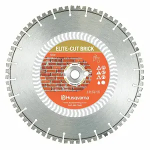 HUSQVARNA Elite Cut Brick 14 Diamond Saw Blade, 14 Inch Blade Dia, 1 Inch Arbor Size, Wet/Dry, Better, Segmented | CR4GVE 55TA96