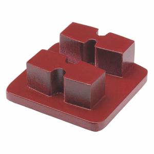 HUSQVARNA ELITE GRIND G1474 D Double Convex Diamond Tool, Hard, 30 Grit, Red, 2 Segments, Concrete/Glue, Square, 3 PK | CN7ULP 49EK68