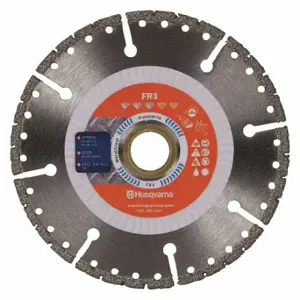 HUSQVARNA FR-4 4.5 Diamond Saw Blade, 4 1/2 Inch Blade Dia, 5/8 In-7/8 Inch Arbor Size, Wet/Dry, Better | CR4GWJ 53DT72