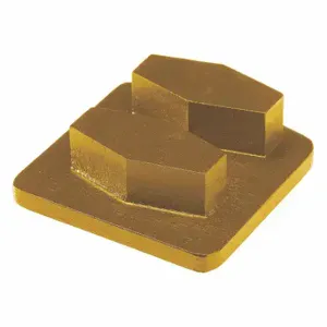 HUSQVARNA G 674 D Double Hexagonal Diamond Tool, Hard, 30 Grit, Gold, 2 Segments, Concrete/Glue, 3 PK | CN7UTA 49EK93