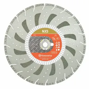 HUSQVARNA NXS-16 Diamond Saw Blade, 16 Inch Blade Dia, 1 Inch Arbor Size, Wet/Dry, For Power Cutters | CR4GVQ 55TA97