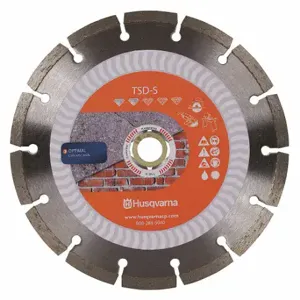 HUSQVARNA TACTI-CUT S 4 Diamond Saw Blade, 4 Inch Blade Dia, 7/8 Inch Arbor Size, Wet/Dry, Good, Segmented | CR4GWV 18G357