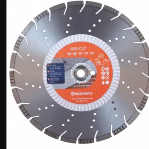 HUSQVARNA Vari-Cut 12 12 Inch Wet/Dry Diamond Saw Blade, Segmented Rim Type, Application Demolition | CD2HPQ 53DT51