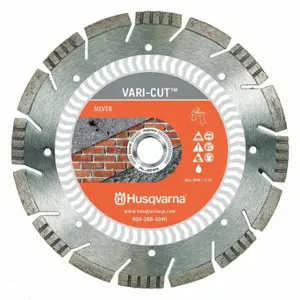 HUSQVARNA Vari-Cut 5 Diamond Saw Blade, 5 Inch Blade Dia, 5/8 In-25/32 In-7/8 Inch Arbor Size, Wet, Better | CR4GWW 55TA94