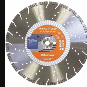 HUSQVARNA Vari-Cut Turbo 14 14 Inch Wet/Dry Diamond Saw Blade, Segmented Rim Type, Application Demolition | CD2HPR 53DT82