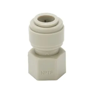 HYDROMODE FS38-14N-P Push-To-Connect Fitting, Female, Straight, 3/8 Inch Tube To 1/4 Inch Female, Pack Of 5 | CV7MLV