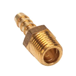 HYDROMODE NLBHB-14-14N Fitting, Hose Barb, Lead-Free Brass Body, Lead-Free Brass Threads, Pack Of 3 | CV7MMQ