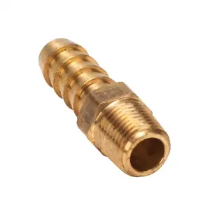 HYDROMODE NLBHB-516-18N Fitting, Hose Barb, Lead-Free Brass Body, Lead-Free Brass Threads, Pack Of 3 | CV7MMZ