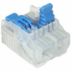 IDEAL 30-10L22 Lever Wire Connector, Blue, Polycarbonate, 2 Ports, 20 A Current, 600 V Max Volt, 150 PK | CR4KJB 798HA5