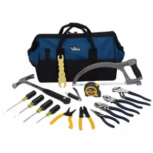 IDEAL 35-808 Electricians Tool Kit, 15 Total Pcs, Tool Bag, 11 - 19 Pieces Range | CR4KLC 3KGW8