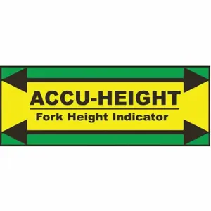 IDEAL 70-1100 WAREHOUSE INNOVATIONS, INC. Height Indicator Label, Vinyl, Black/Green/Yellow | CR4KMN 48WH45