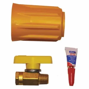 IDEAL 70-1104 WAREHOUSE INNOVATIONS, INC. Propane Valve, Plastic, Yellow | CR4KTL 489J06