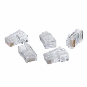 IDEAL 85-396 Connector, Clear, 8 Contacts, 8 Positions, Rj45, Ethernet, 50 PK | CR4KHW 61ZJ80