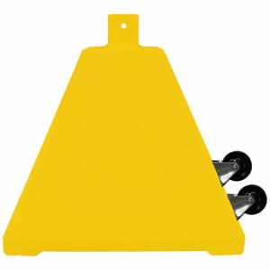 IDEAL BPB-YL-RUBBER CASTER Shield Sign Base With Wheels | CR4KQD 42WC48