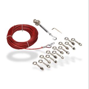 IDEM SAFETY SWITCHES 140005 Pull Cable Kit, 98.4 ft./30M Cable Length, 4mm Dia., Galvanized Steel | CV7QUQ