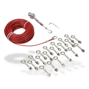 IDEM SAFETY SWITCHES 140006 Pull Cable Kit, 164 ft./50M Cable Length, 4mm Dia., Galvanized Steel | CV7QUR