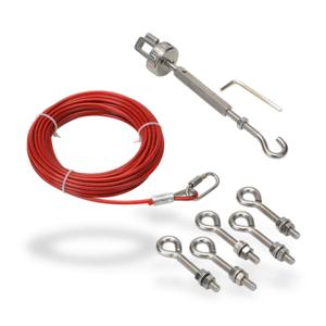 IDEM SAFETY SWITCHES 140011 Pull Cable Kit, 32.8 ft. Cable Length, 4mm Dia., Stainless Steel | CV7QUU