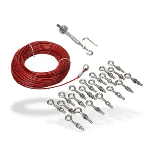 IDEM SAFETY SWITCHES 140015 Pull Cable Kit, 164 ft./50M Cable Length, 4mm Dia., Stainless Steel | CV7QUW