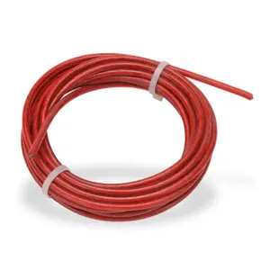 IDEM SAFETY SWITCHES 140033 Pull Cable, 16.4 ft. Cable Length, 4mm Dia., Galvanized Steel, Plastic Jacket, Red | CV7EDM