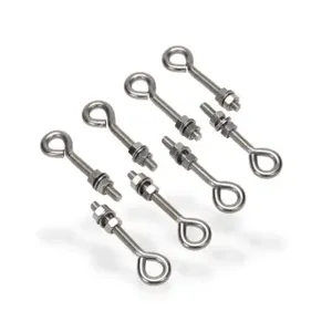 IDEM SAFETY SWITCHES 140045 Eye Bolt, Stainless Steel, 84mm Length, M8 x 1.25 Threads, Pack Of 8 | CV7DKX