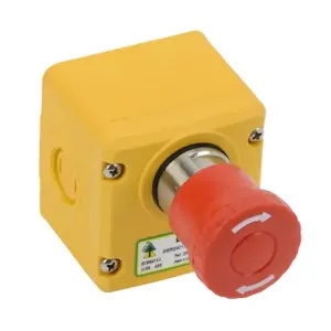 IDEM SAFETY SWITCHES ES-P-230002 Emergency Stop Control Station, Plastic, Single Pushbutton, Mushroom, Red | CV7ZUK