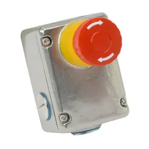 IDEM SAFETY SWITCHES ESL-SS-232002 Emergency Stop Control Station, 316 Stainless Steel, Single Pushbutton, Mushroom, Red | CV7ZTU