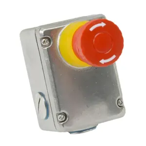 IDEM SAFETY SWITCHES ESL-SS-232004 Emergency Stop Control Station, 316 Stainless Steel, Single Pushbutton, Mushroom, Red | CV7ZTV