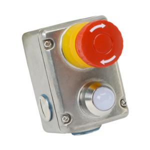 IDEM SAFETY SWITCHES ESL-SSL-232020-AS Emergency Stop Control Station, 316 Stainless Steel, Single Pushbutton, Mushroom, Red | CV7ZTZ