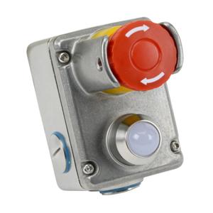 IDEM SAFETY SWITCHES ESL-SSLP-232024-AS Emergency Stop Control Station, 316 Stainless Steel, Single Pushbutton, Mushroom, Red | CV7ZUB